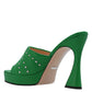 Gucci Green Embellishment Mules - Runway Catalog