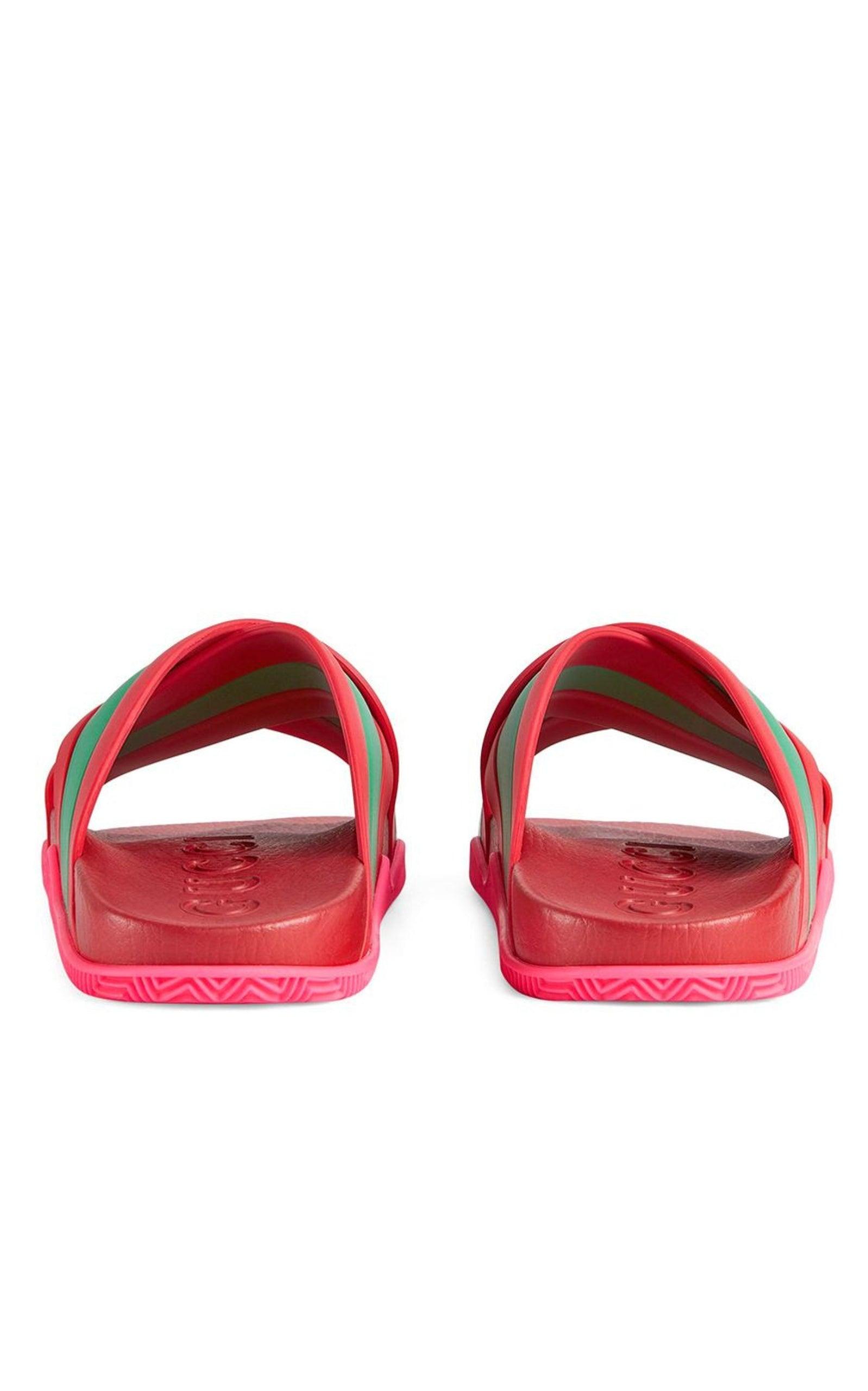 Gucci Web Slide Sandal Runway Catalog It 40 Pink Rubber