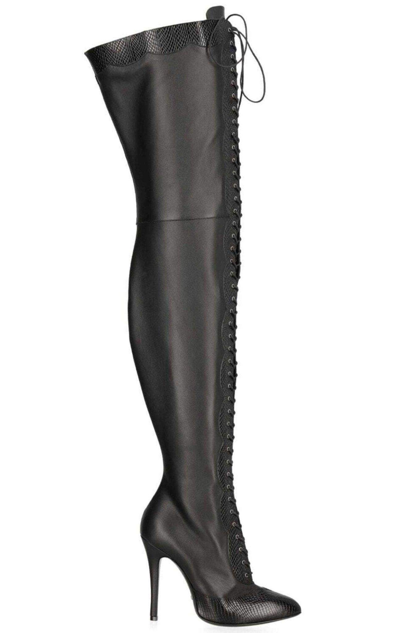 Gucci Harriet Leather Over The Knee Boots - Runway Catalog
