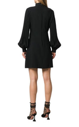 Heart Cutout Pleated Crepe Dress Gucci