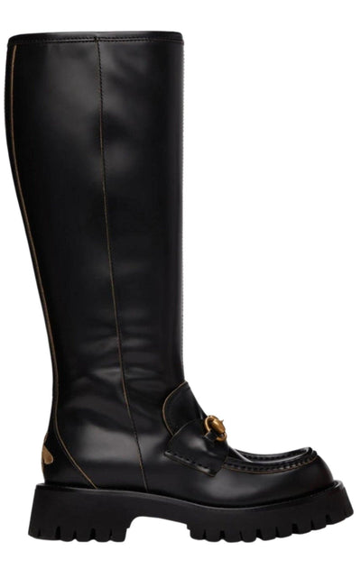 Gucci Horsebit Detail Knee - high Boots - Runway Catalog