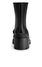 Horsebit - Detailed Heeled Rubber Rain Boots Gucci