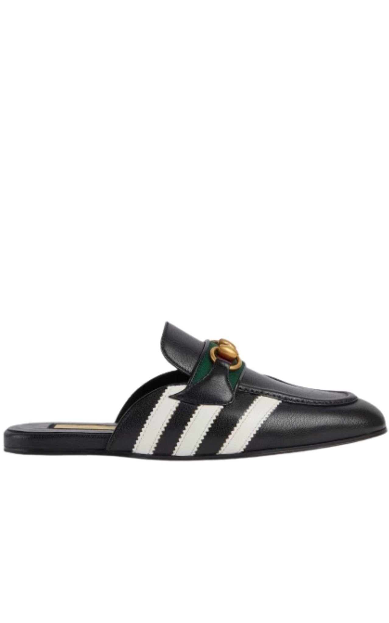 Gucci Horsebit x Adidas Leather Slipper in Black - Runway Catalog