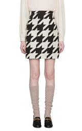 Houndstooth Mini Skirt Gucci