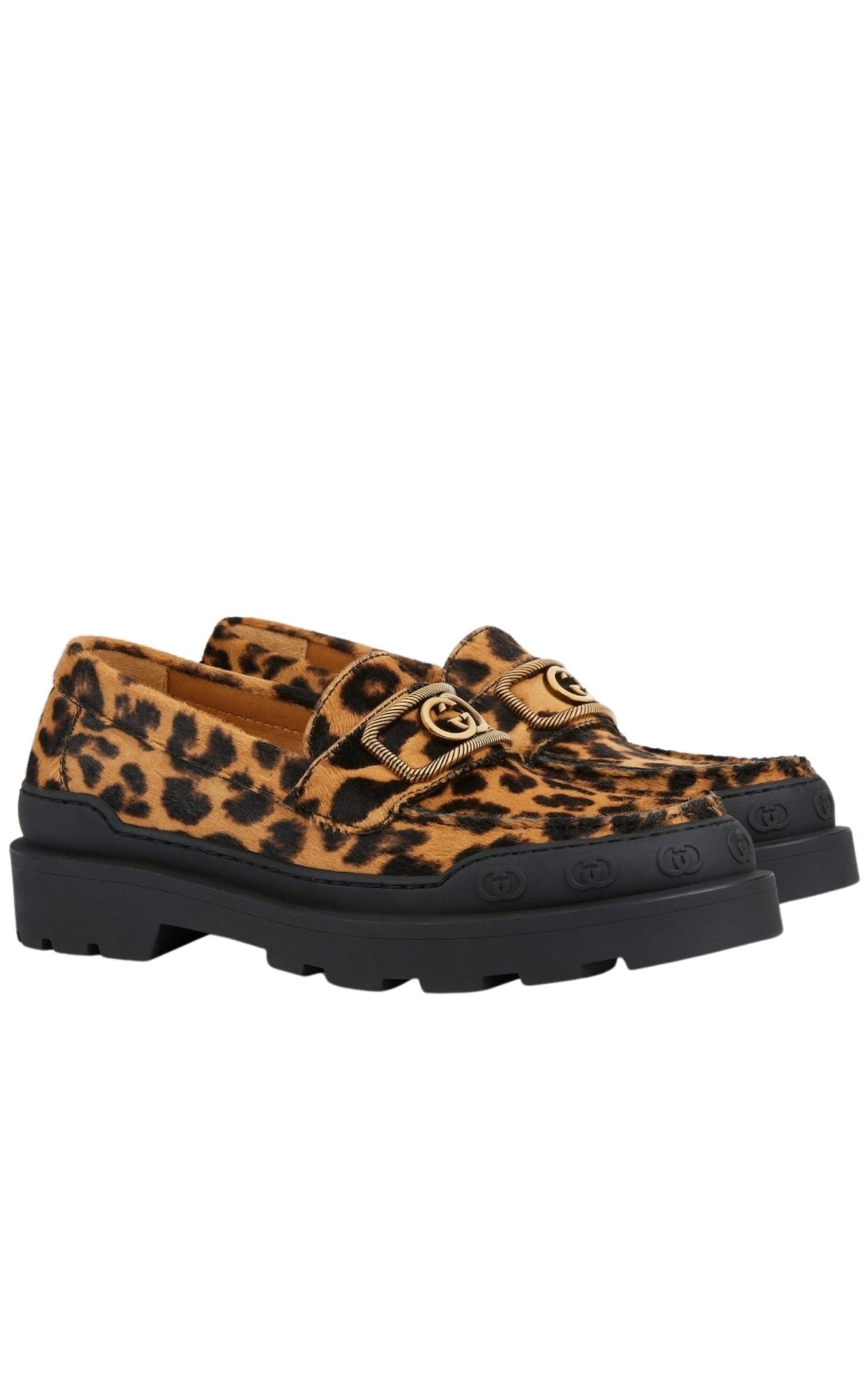 Gucci Interlocking G Leopard Print Leather Loafer - Runway Catalog