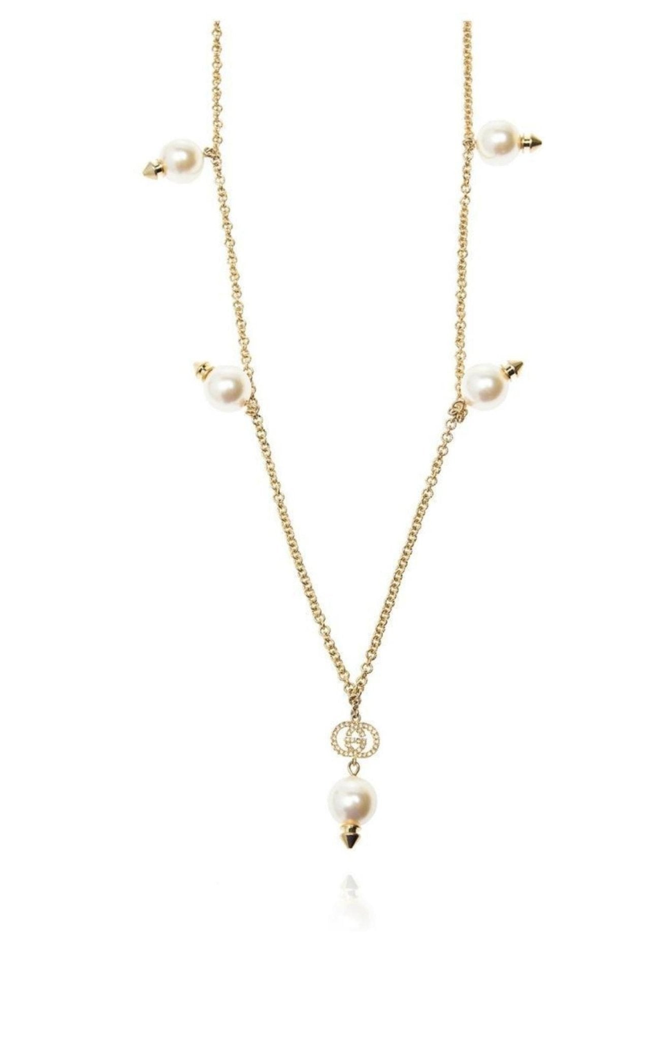 Gucci Interlocking G Pearls Pendant Necklace - Runway Catalog