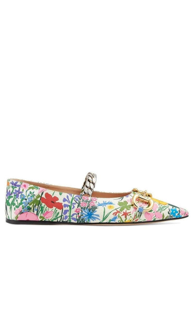 Ken Scott Floral Ballerina Shoes Gucci