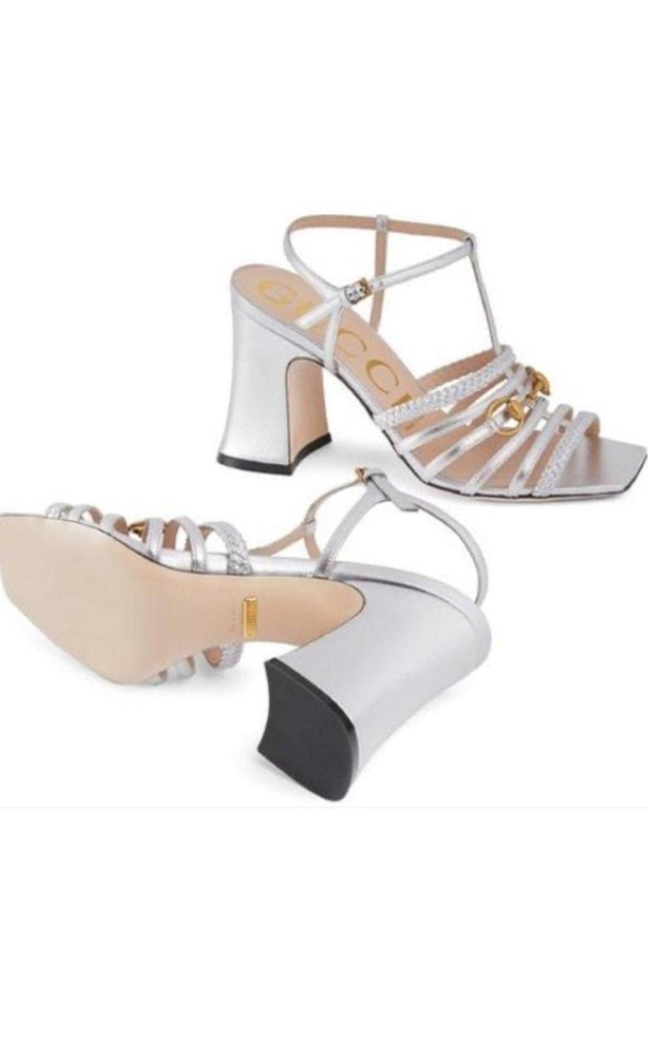 Gucci Ketty Metallic Leather Sandals - Runway Catalog