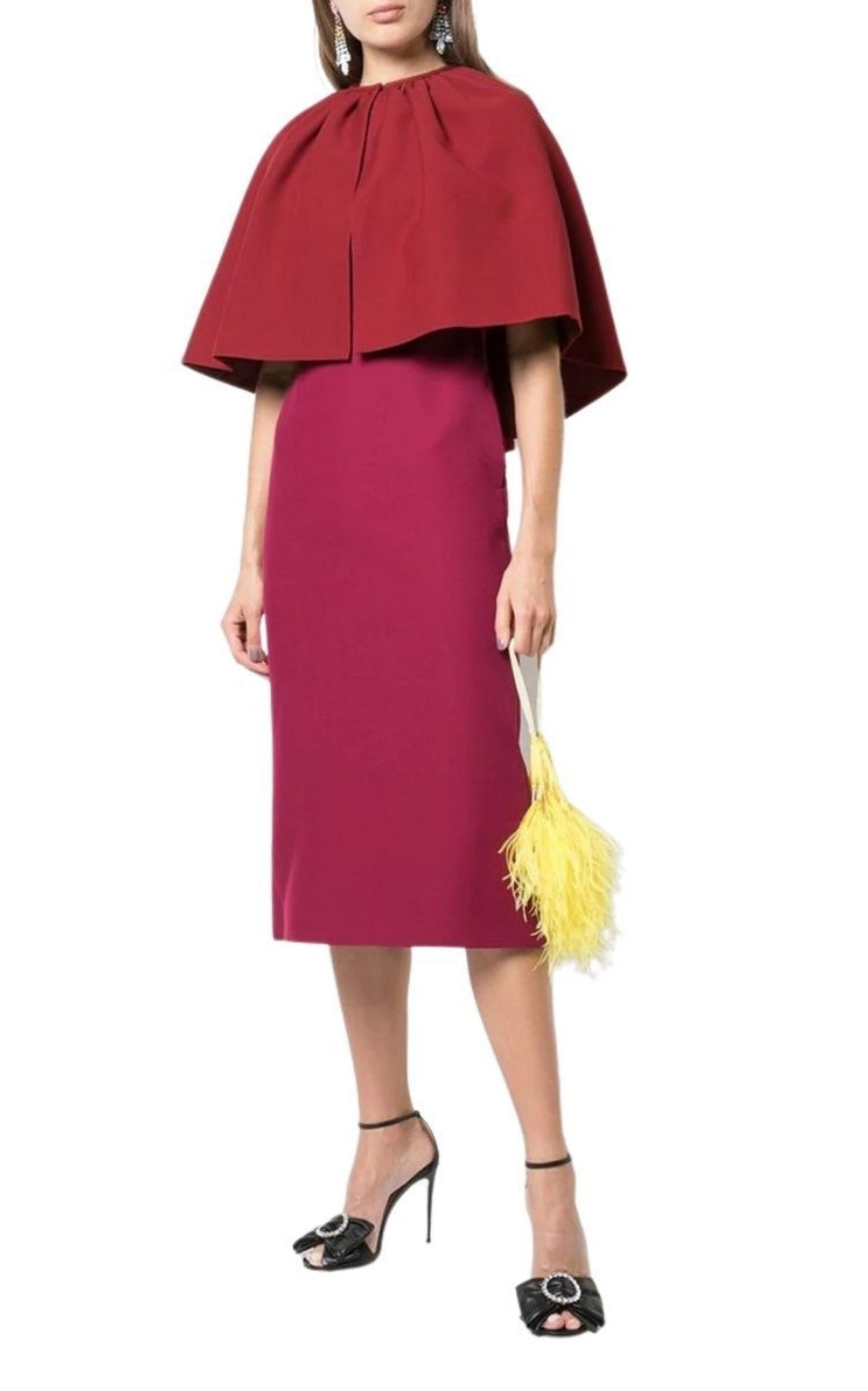 Layered Cape Dress Gucci