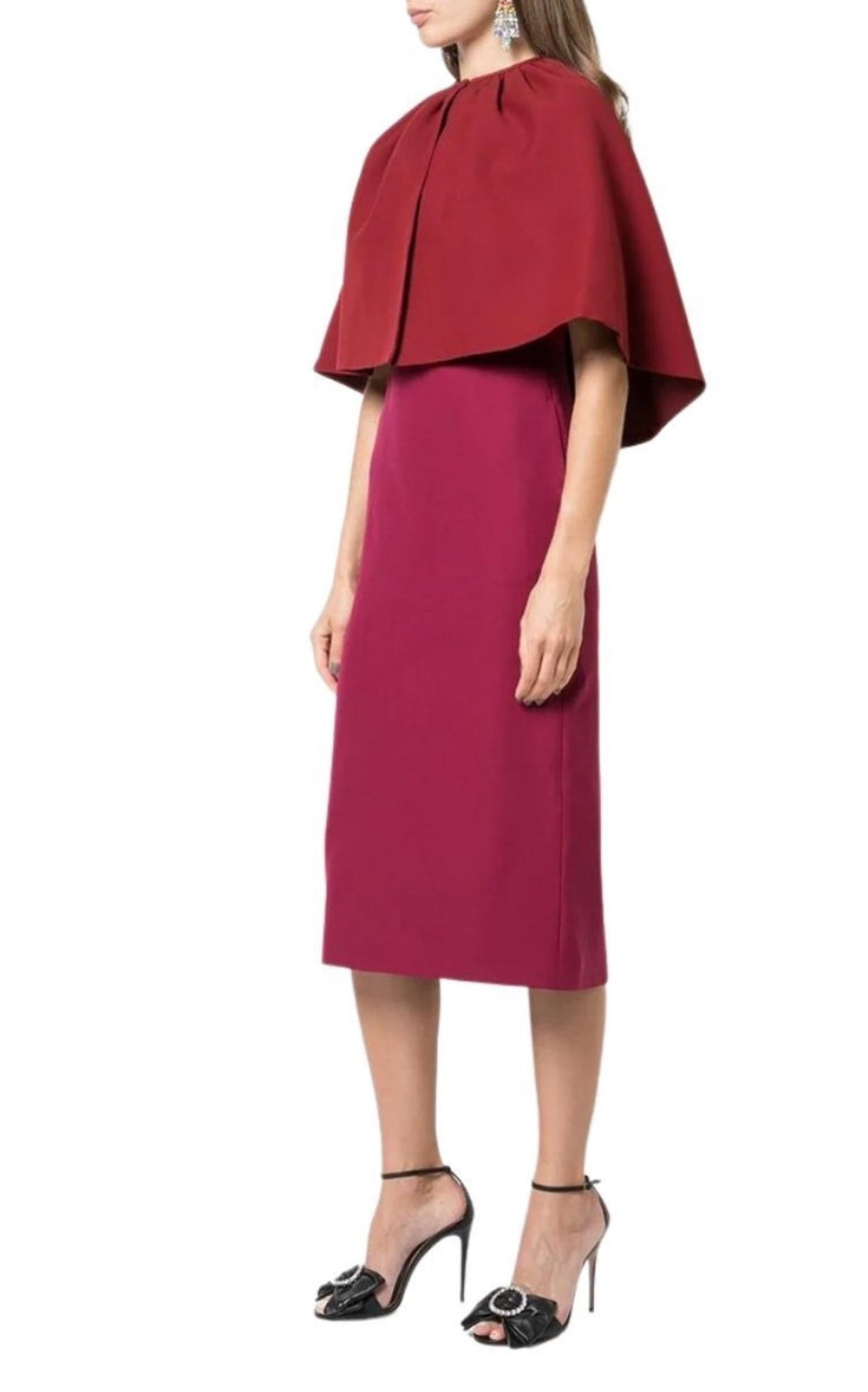 Layered Cape Dress Gucci