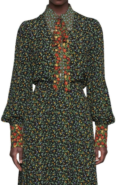 Gucci Liberty Floral Bow Detail Shirt - Runway Catalog