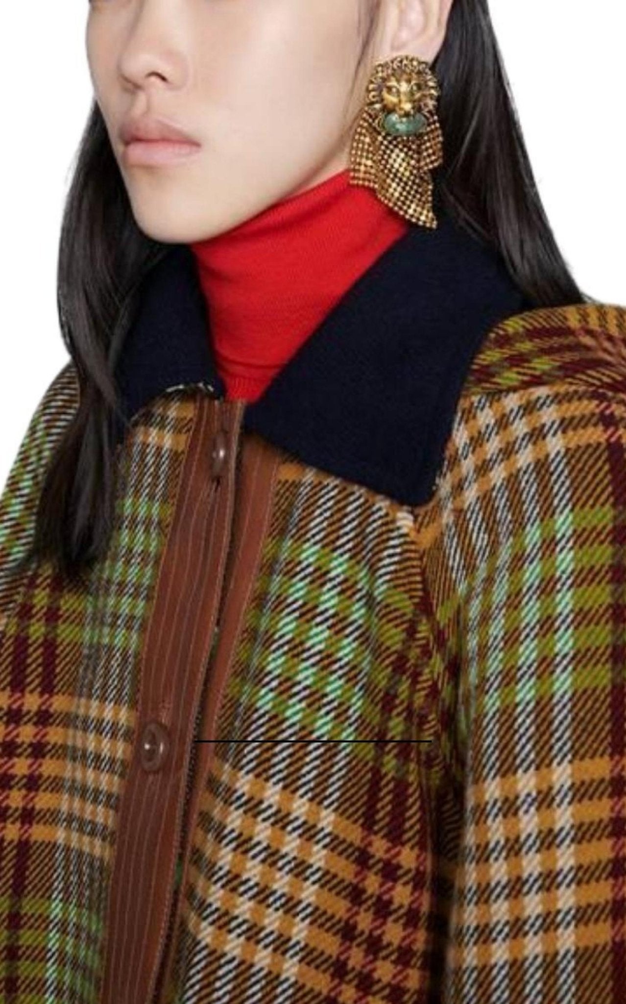 Gucci Lion Head Mesh Earrings - Runway Catalog