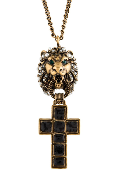 Gucci Lion Head Pendant Necklace - Runway Catalog