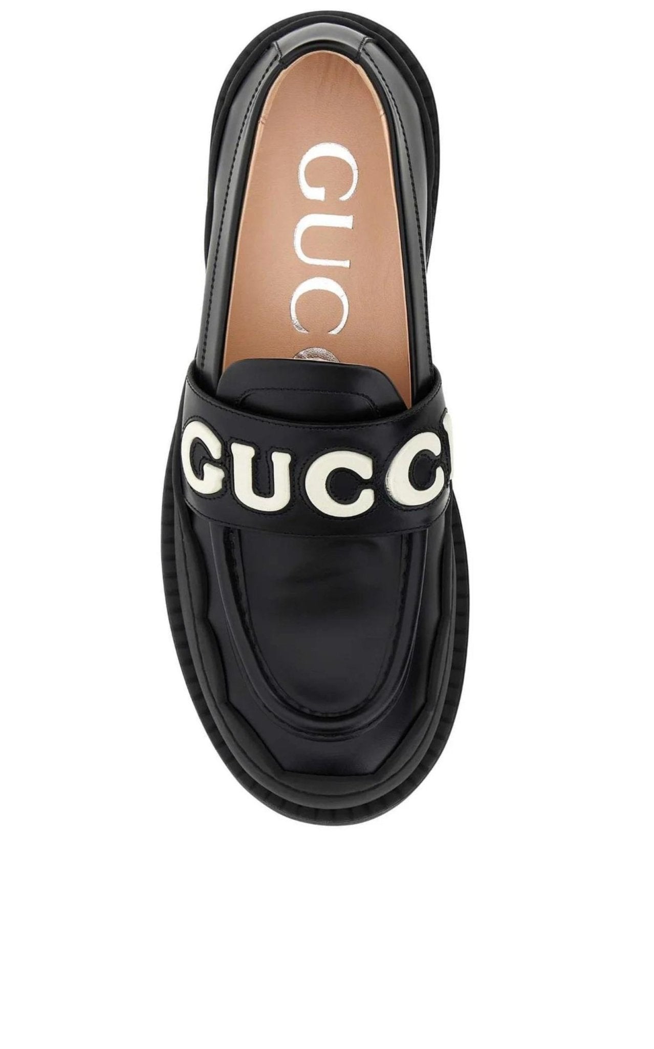 Gucci Logo Applique Leather Loafer - Runway Catalog