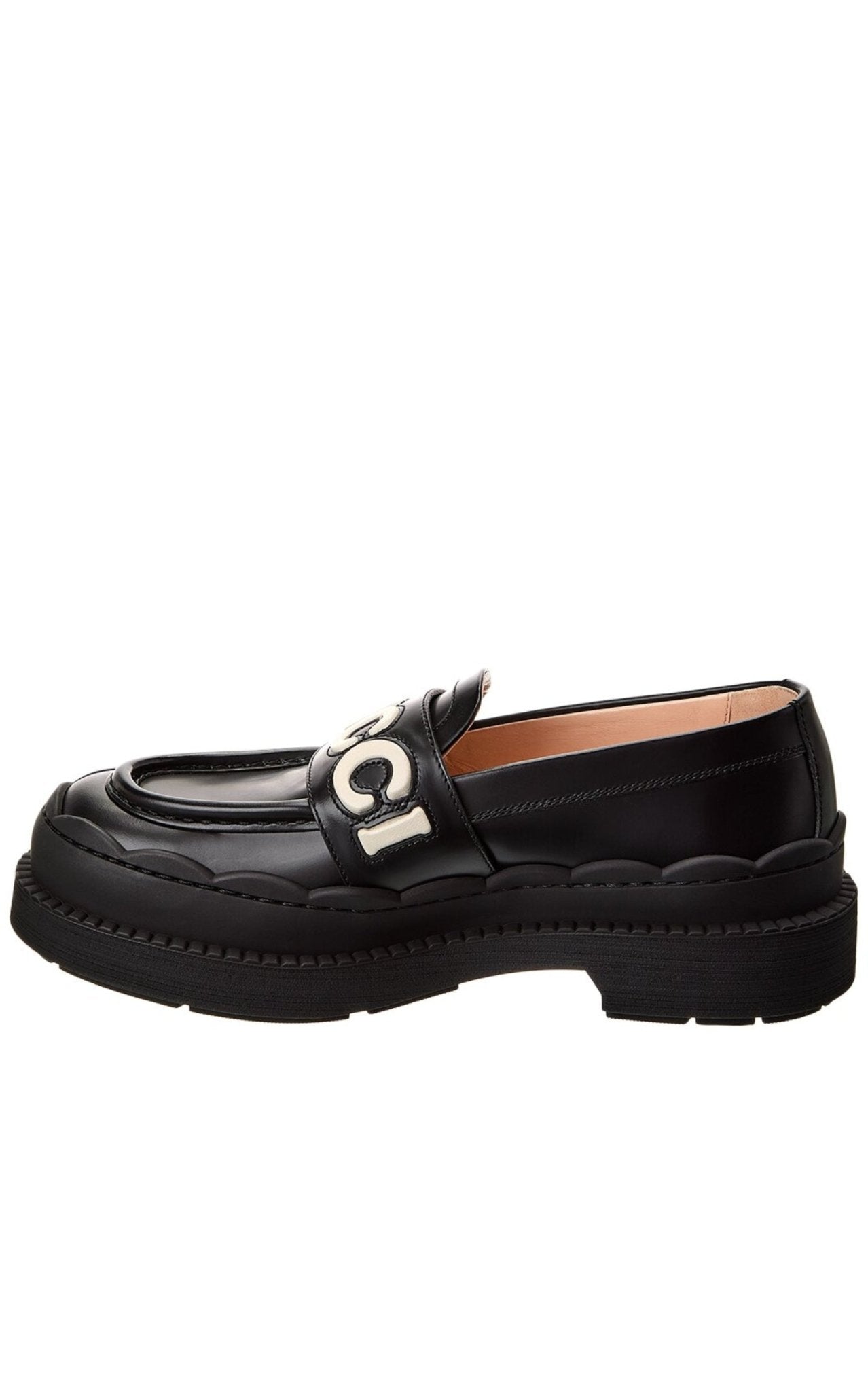Gucci Logo Applique Leather Loafer - Runway Catalog