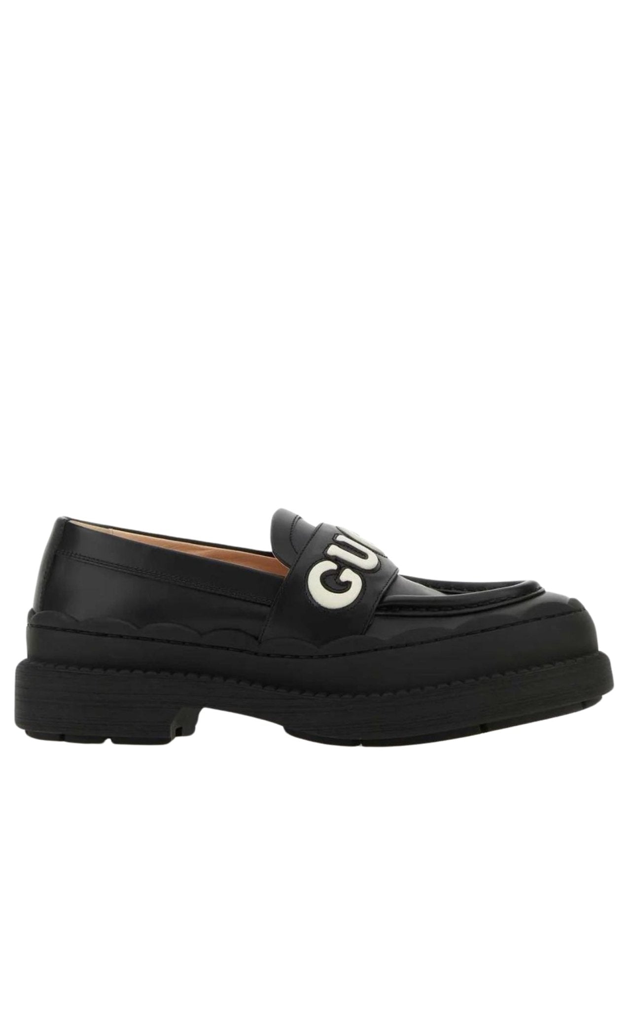 Gucci Logo Applique Leather Loafer - Runway Catalog