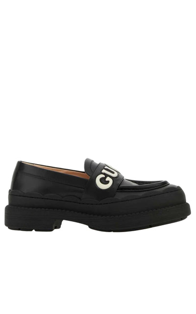 Gucci Logo Applique Leather Loafer - Runway Catalog