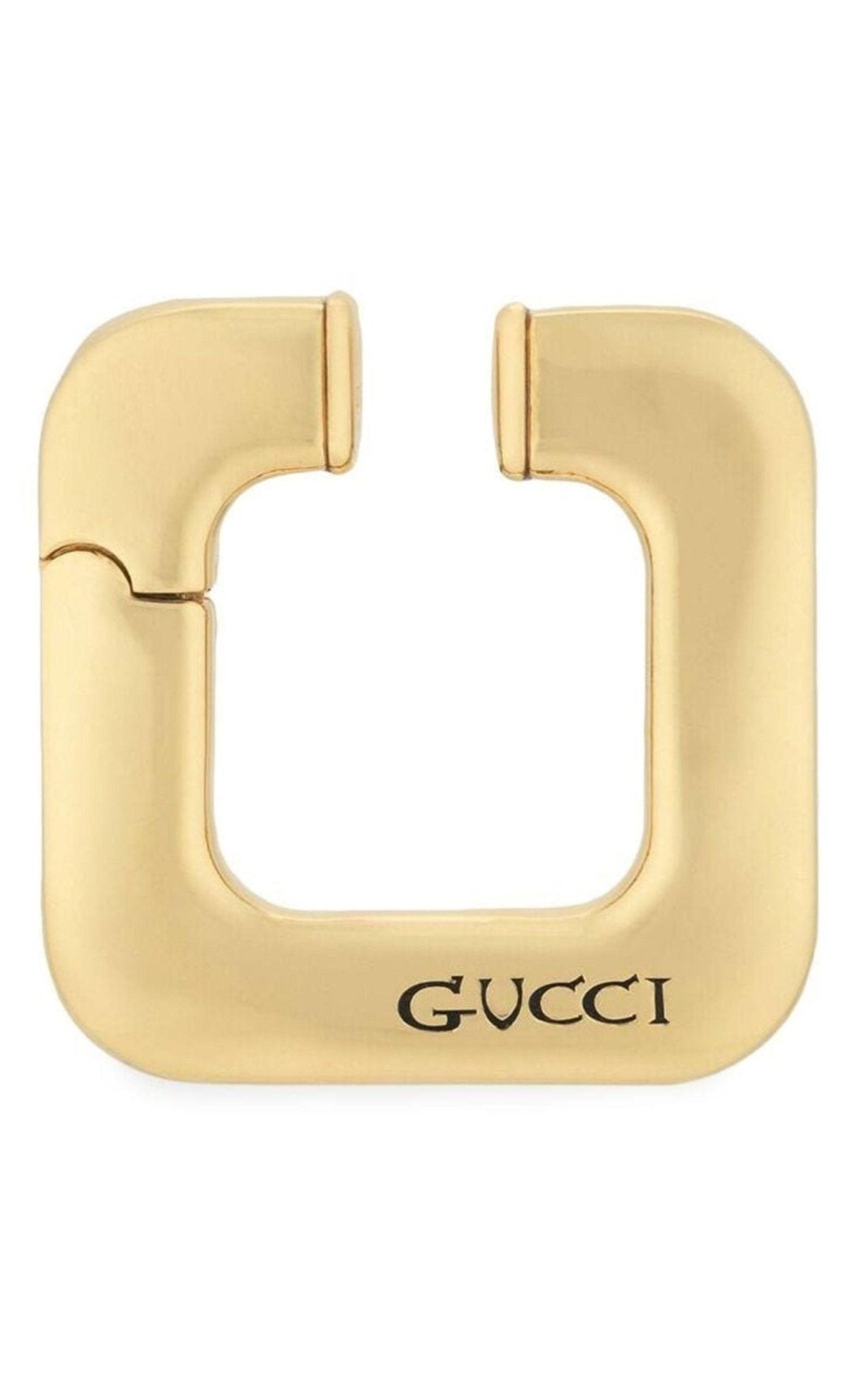 Gucci Logo - engraved Earring - Runway Catalog