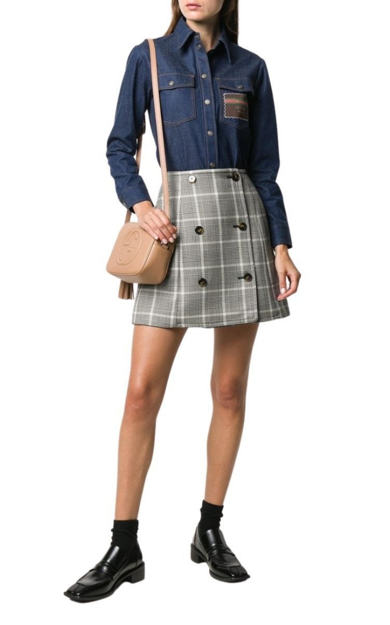 Gucci Logo - patch Denim Shirt - Runway Catalog