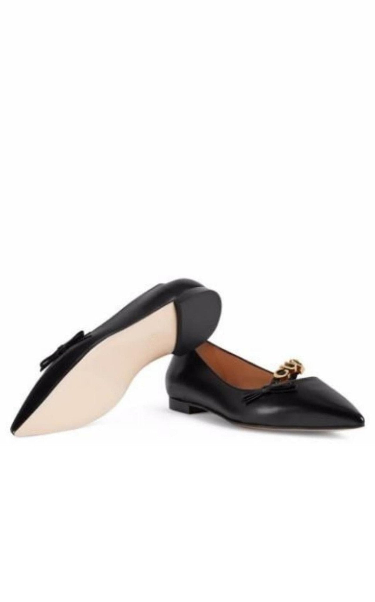 Gucci Logo - plaque Ballerina Shoes - Runway Catalog