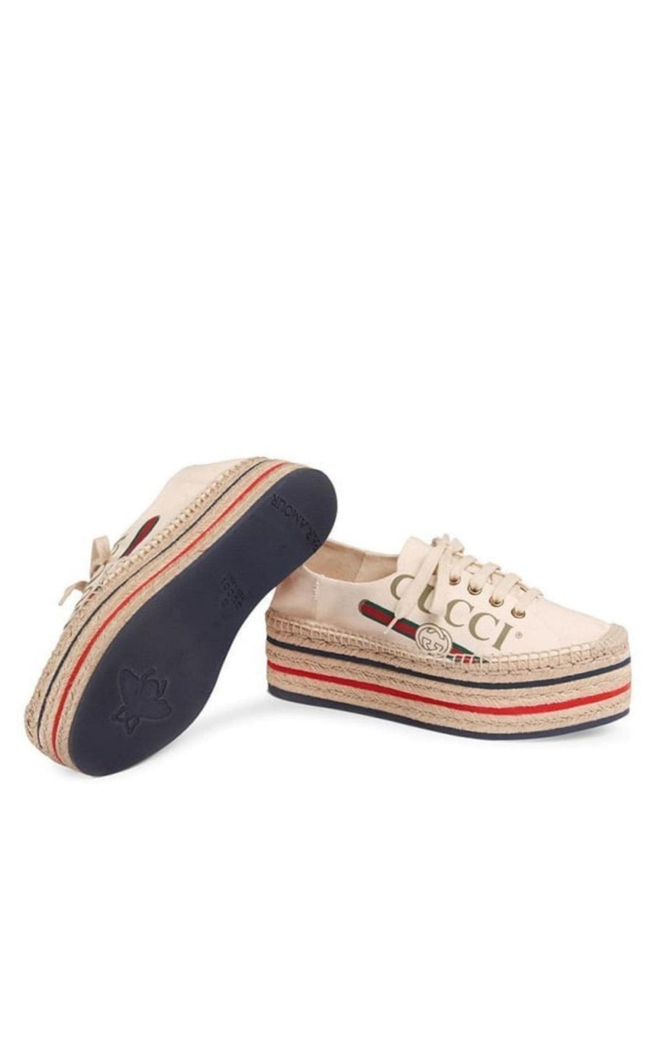 Gucci Logo Platform Espadrilles - Runway Catalog