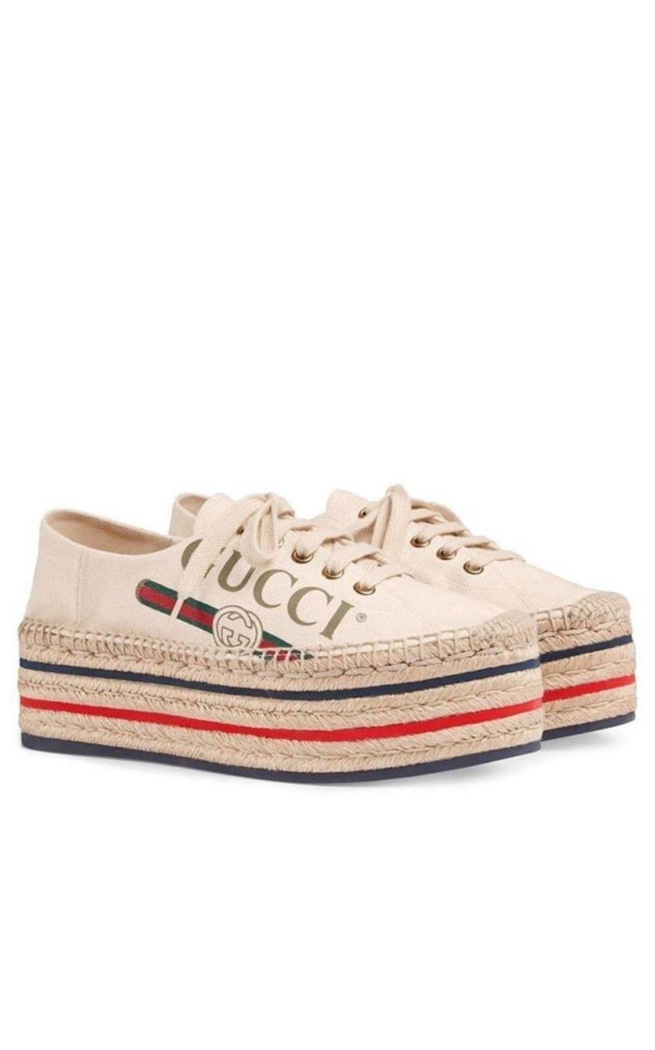 Gucci Logo Platform Espadrilles - Runway Catalog
