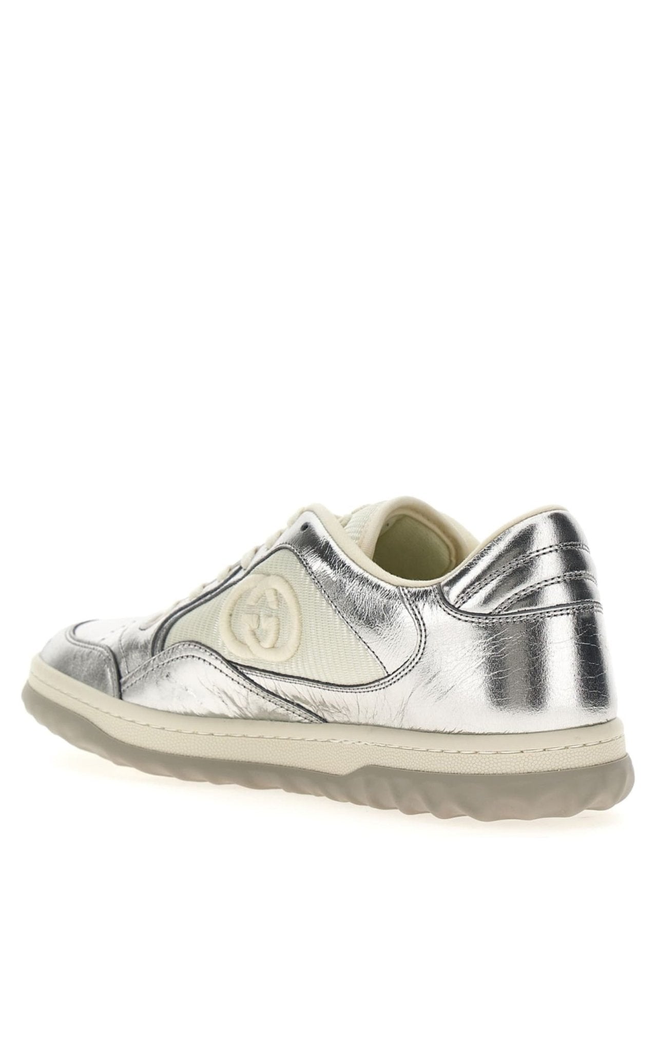 Gucci Mac 80 Silver Leather Sneakers - Runway Catalog