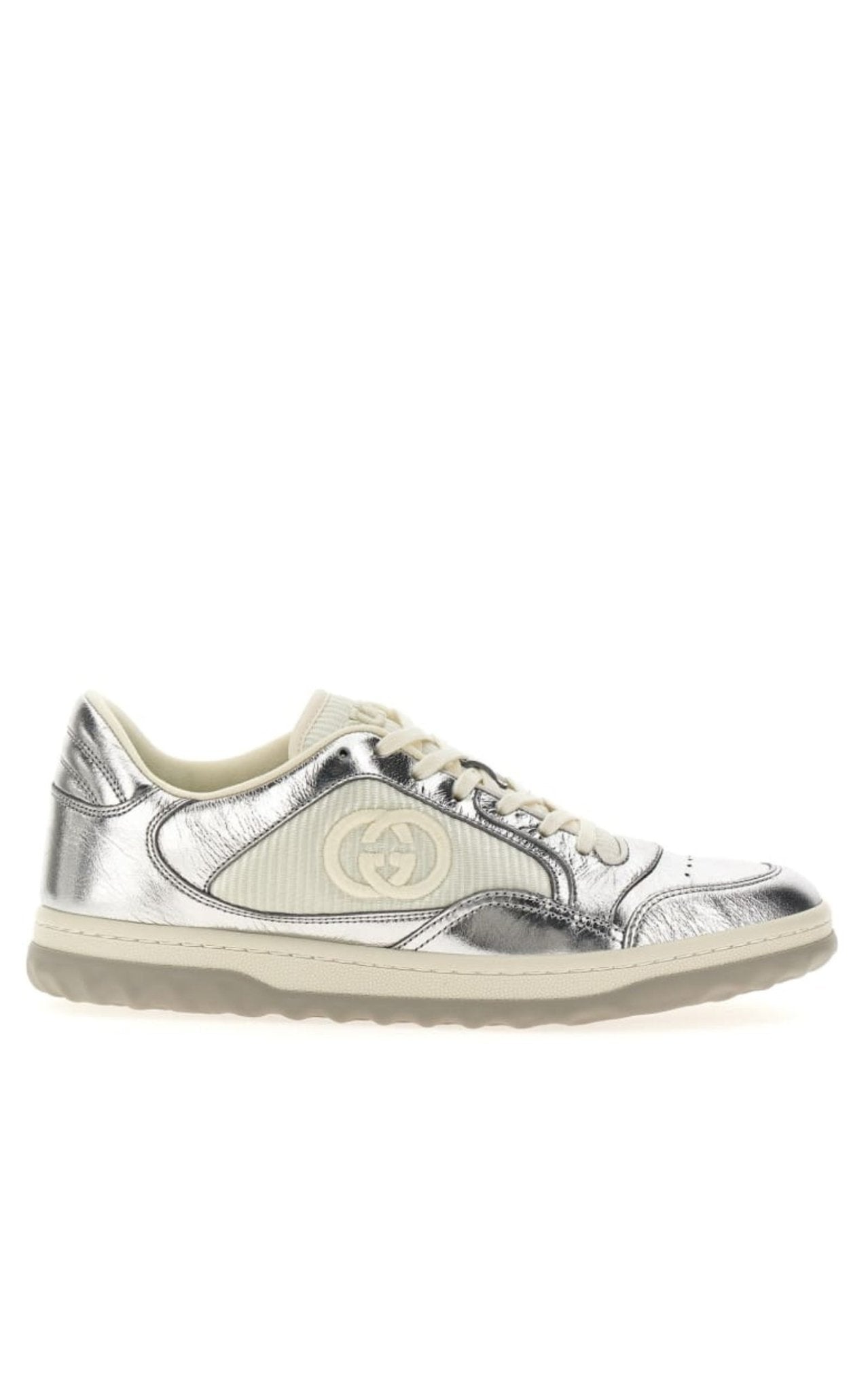 Gucci Mac 80 Silver Leather Sneakers - Runway Catalog