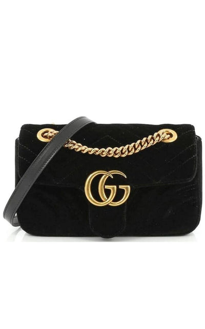 Gucci Matelasse Velvet Mini Black - Runway Catalog