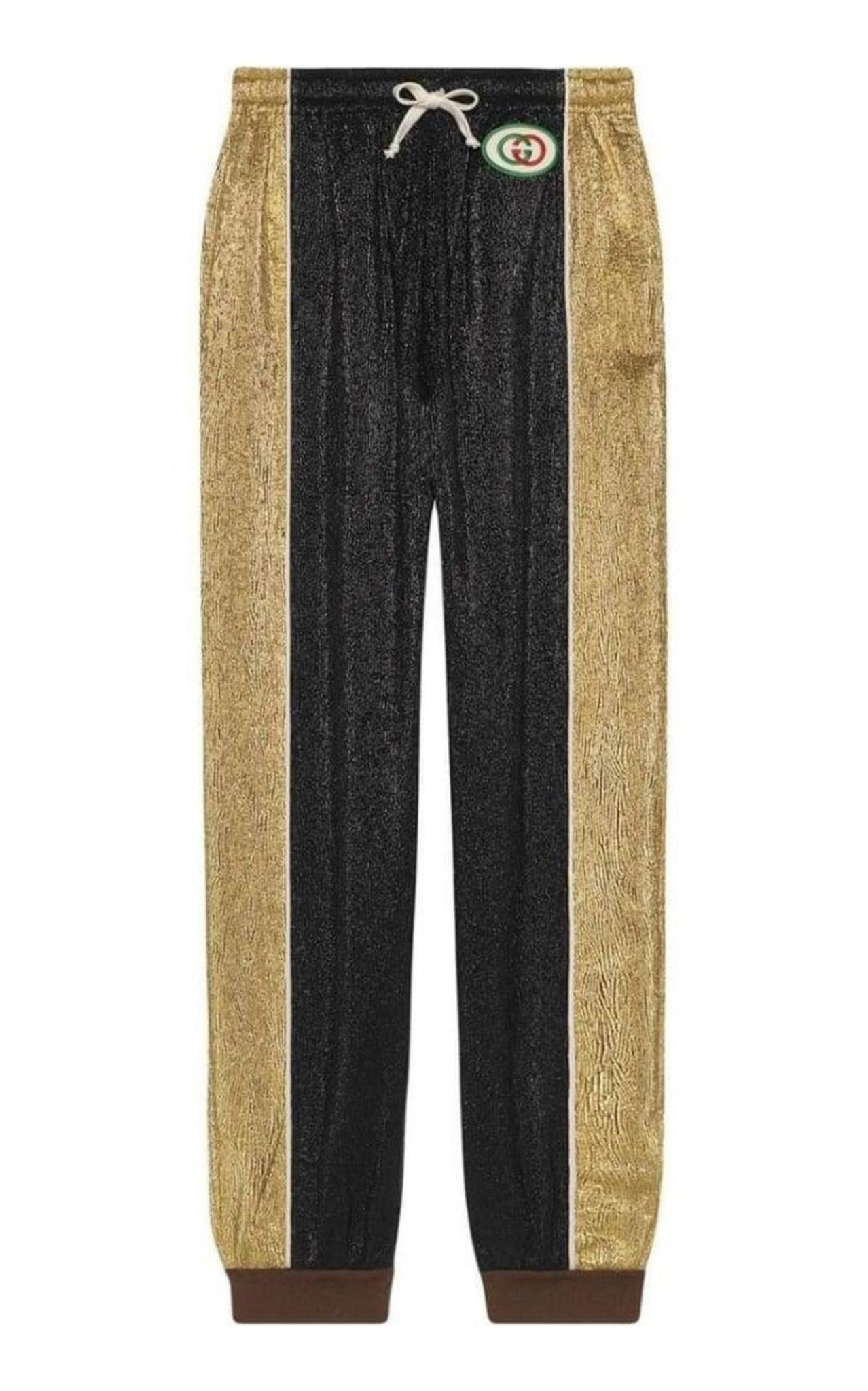 Gucci Metallic Crepe Jogger Pants - Runway Catalog