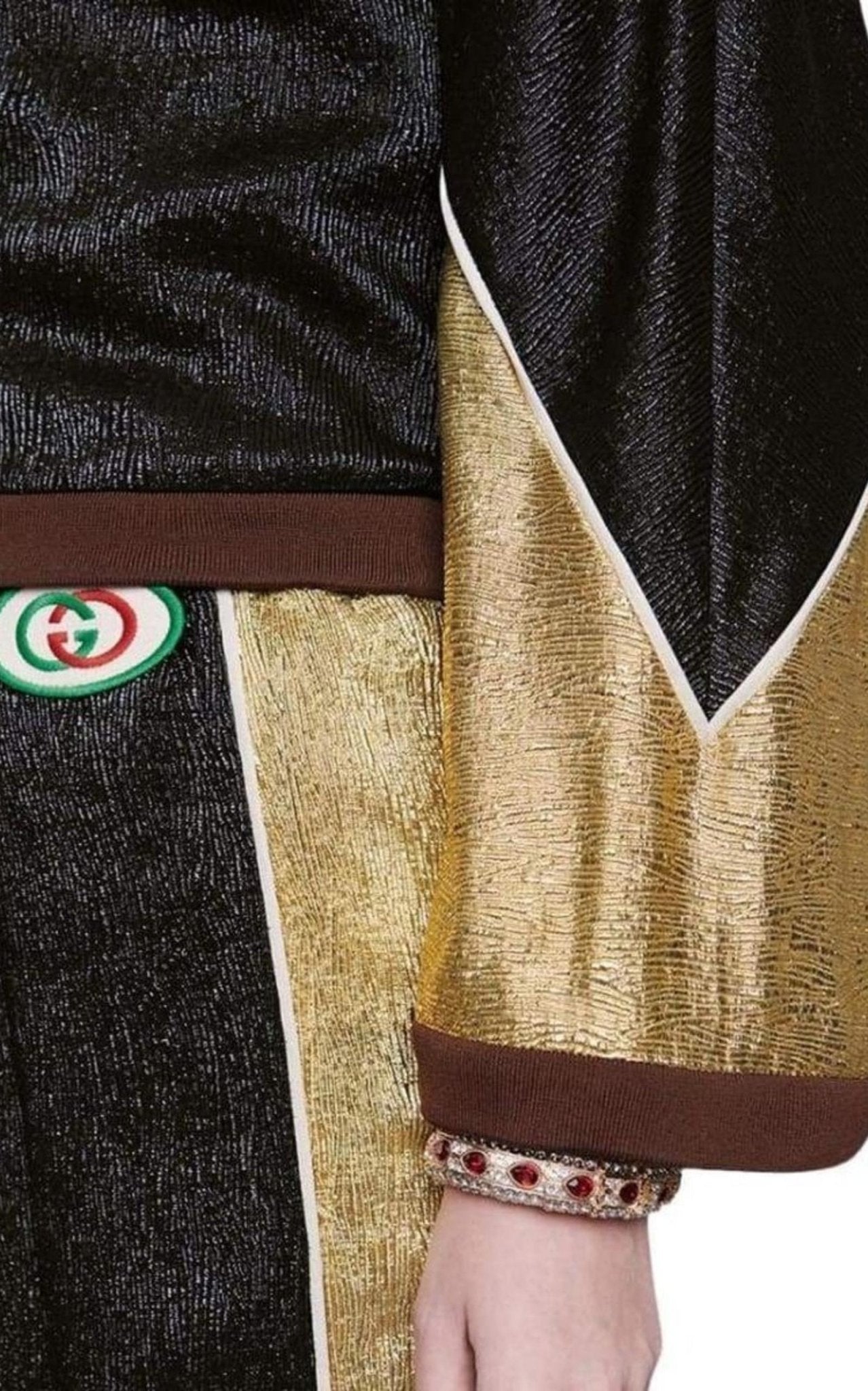 Gucci Metallic Crepe Jogger Pants - Runway Catalog