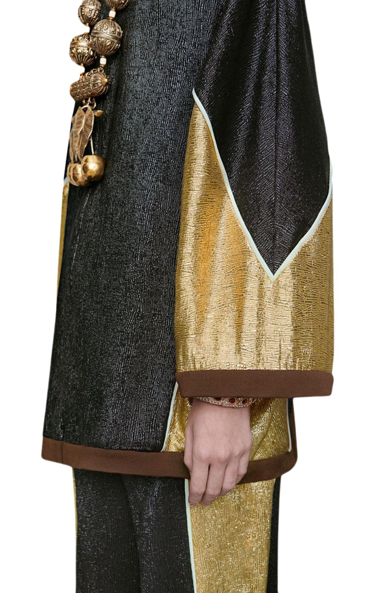 Gucci Metallic Crepe Jogger Pants - Runway Catalog