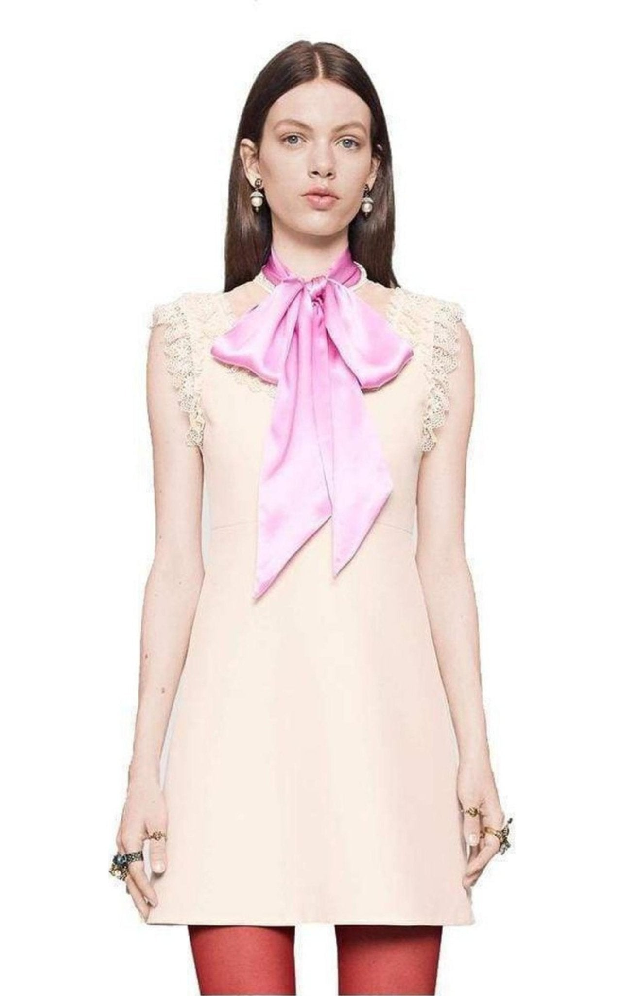 Gucci Mini Dress with Pussycat Bow - Runway Catalog
