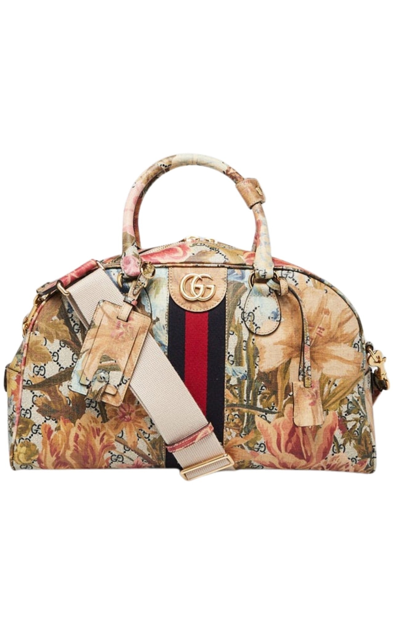 Gucci Multicolor Floral Print GG Coated Canvas Ophidia Bag - Runway Catalog