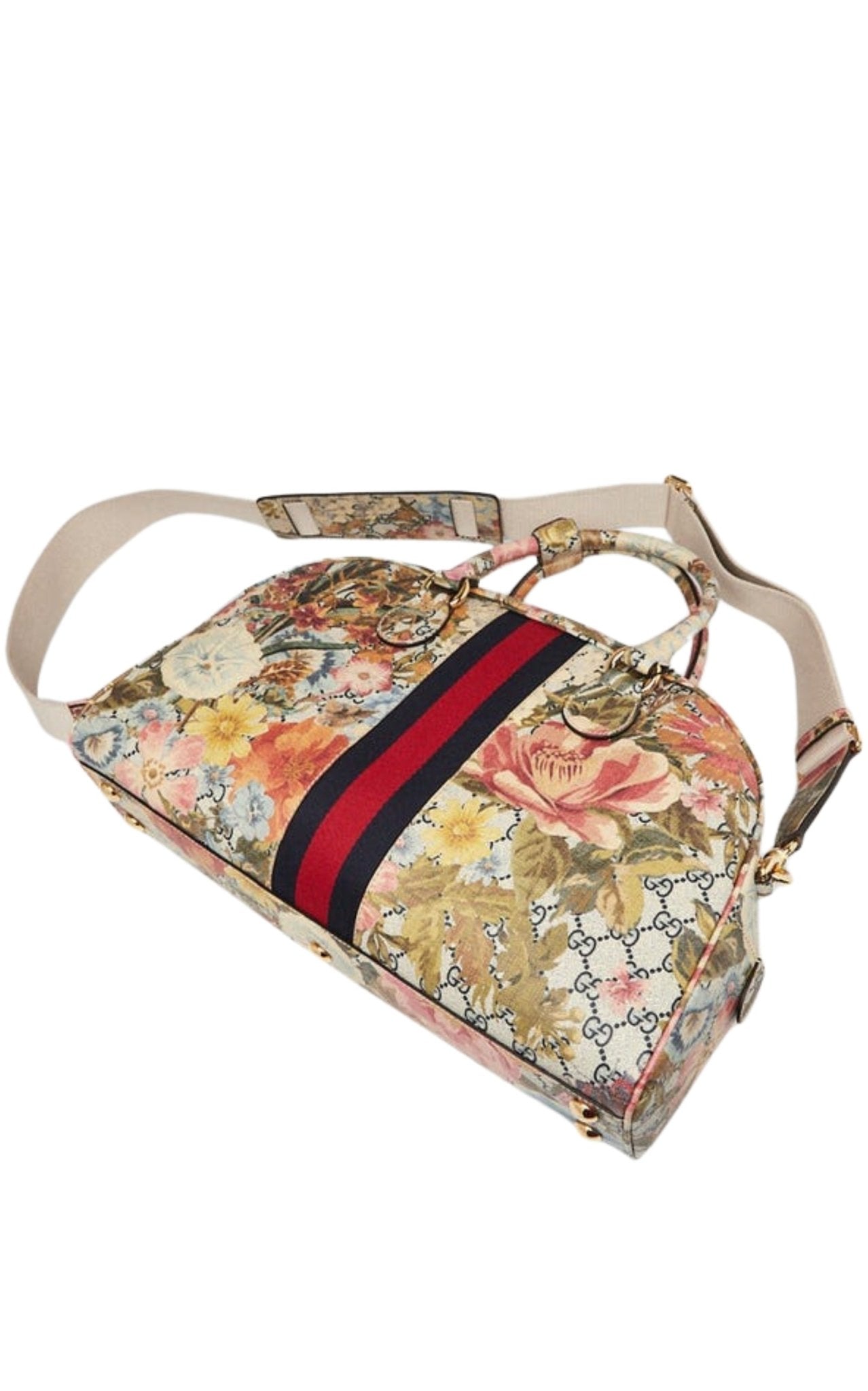 Gucci Multicolor Floral Print GG Coated Canvas Ophidia Bag - Runway Catalog