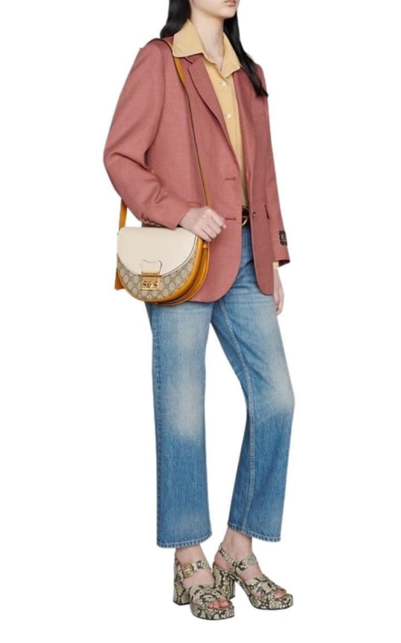 Gucci Natural Padlock GG Small Leather Shoulder Bag - Runway Catalog