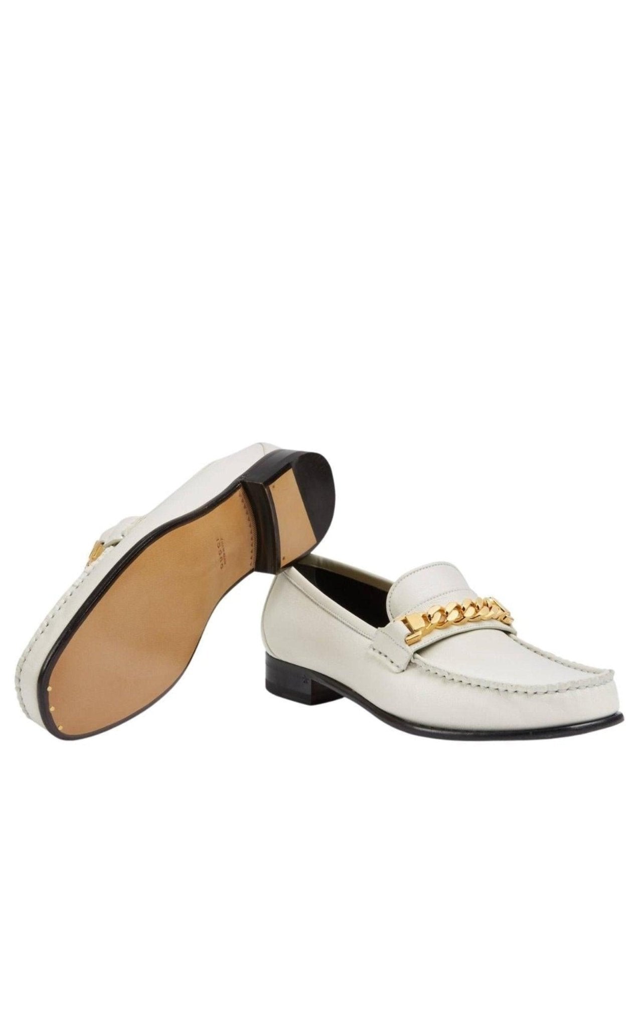 Gucci Off - White Curb Chain Loafers - Runway Catalog