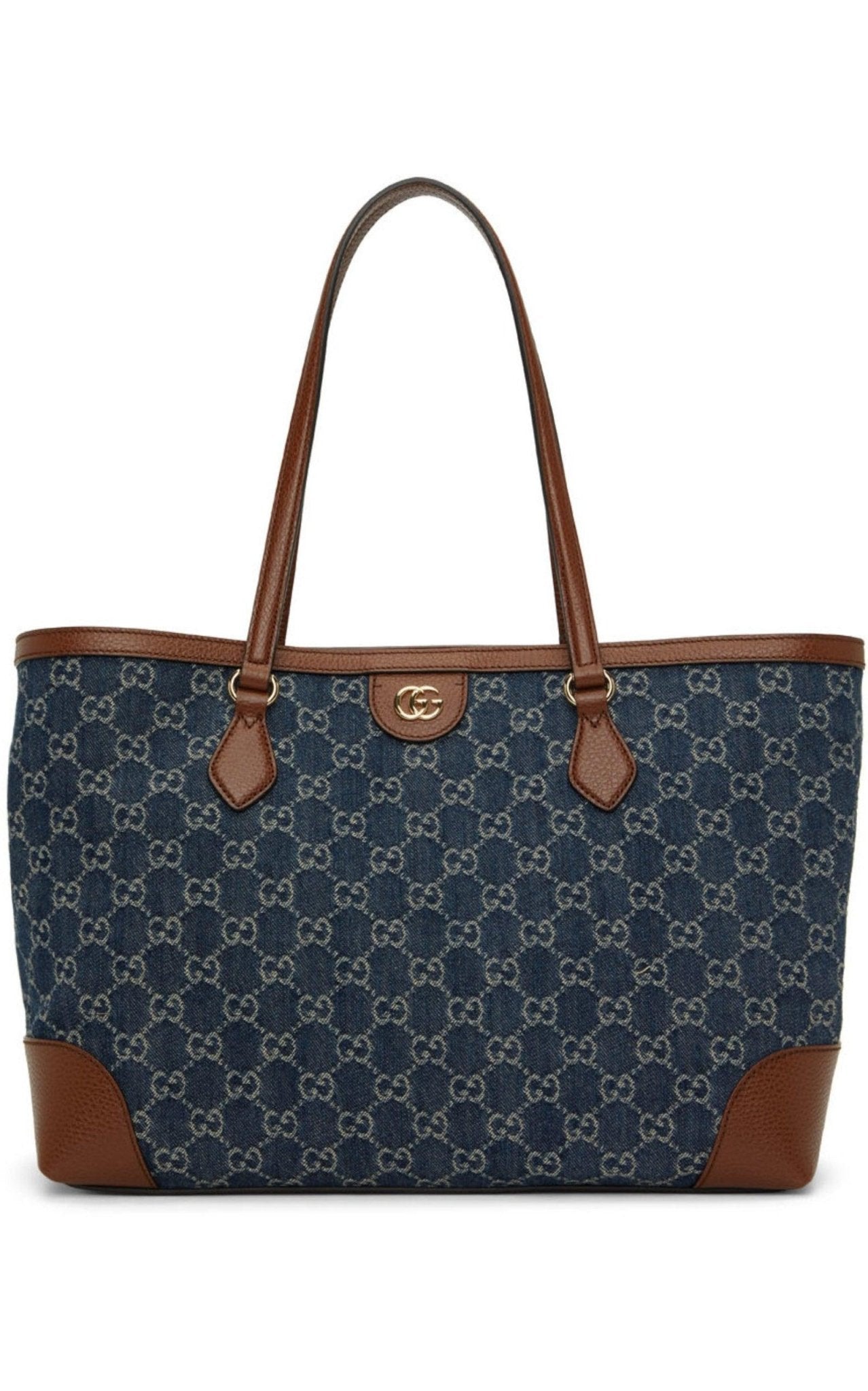 Gucci Ophidia GG Denim Medium Shopping Tote - Runway Catalog