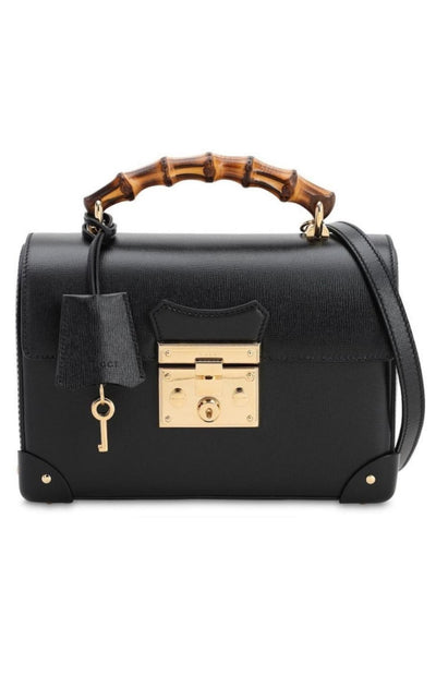 Gucci Padlock Small Bamboo Black Shoulder Bag - Runway Catalog