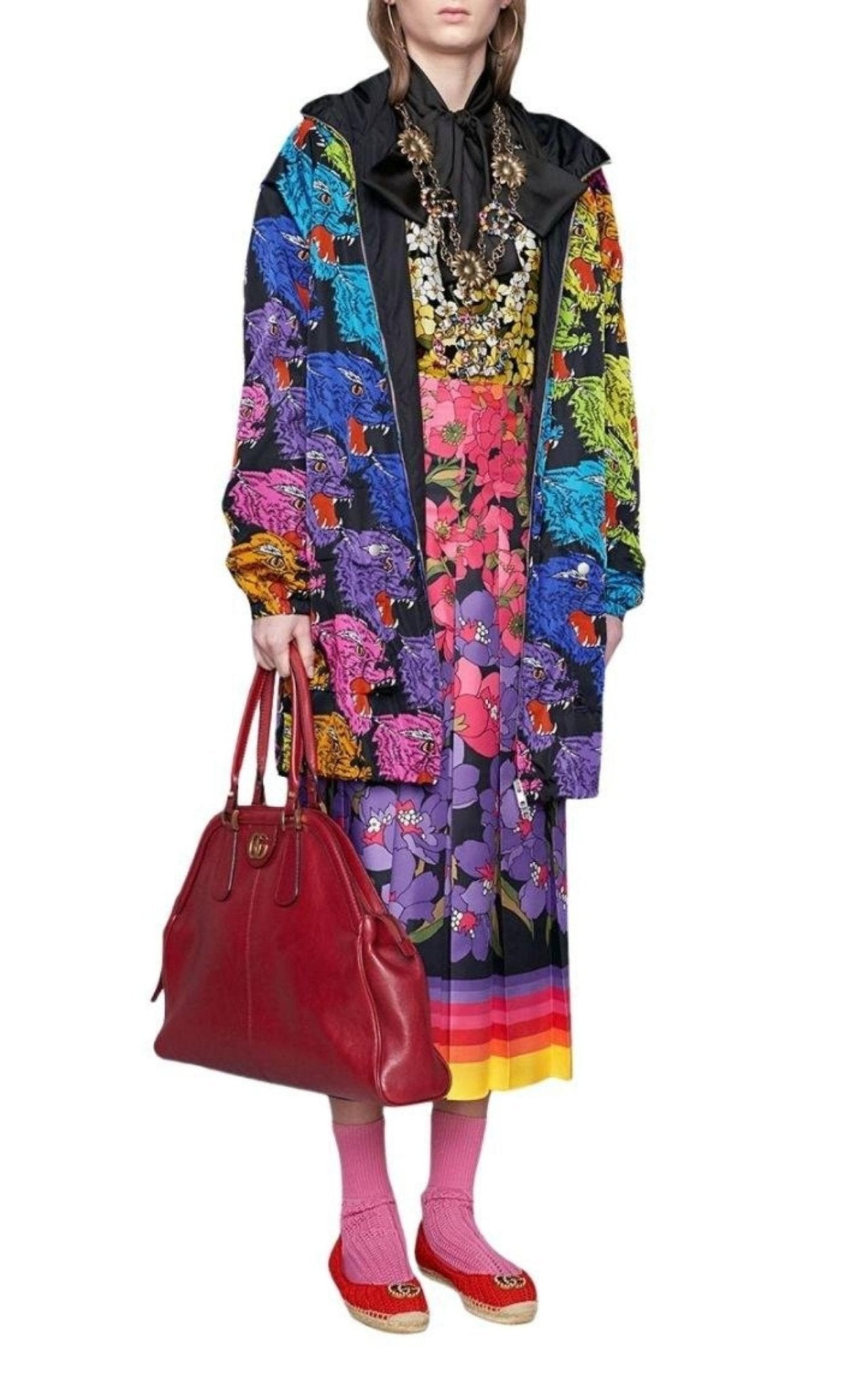 Gucci Panther Face Nylon Jacket - Runway Catalog