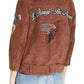 Patches Embroidered Suede Jacket Gucci