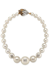 Pearl and Strawberry Closure Necklace Gucci