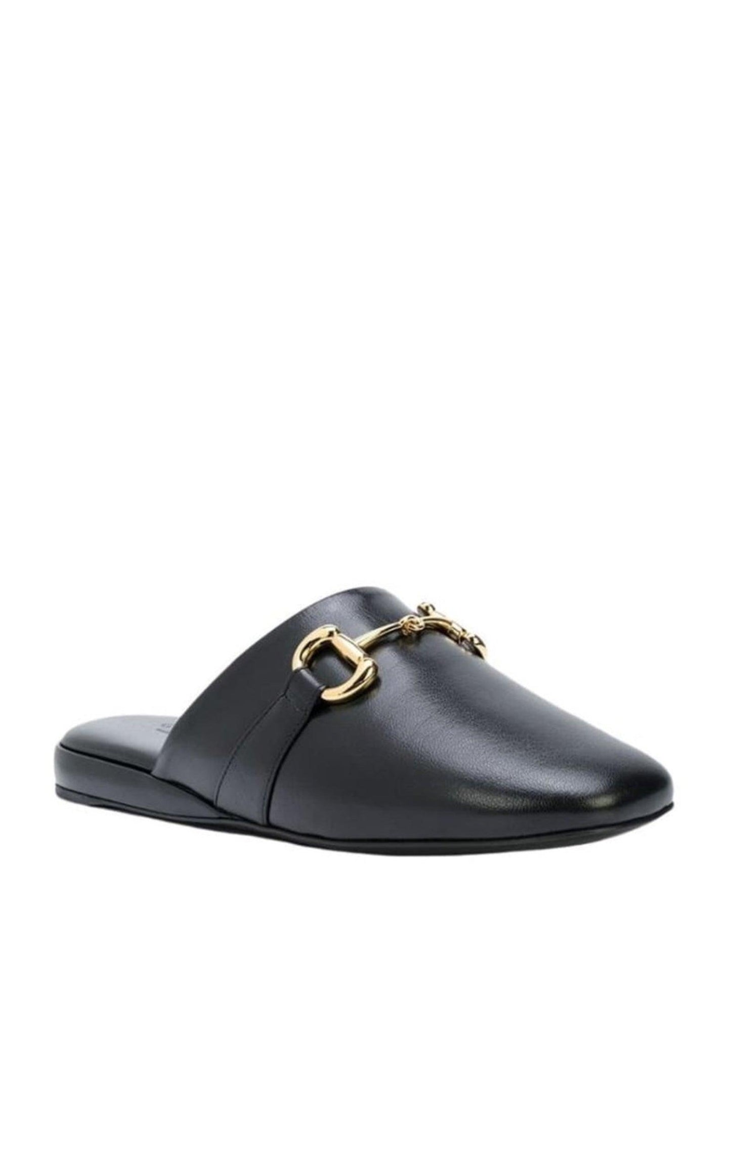 Pericle Horsebit Leather Slippers Gucci