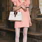 Pink Crepe Silk Wool Cocktail Dress Gucci