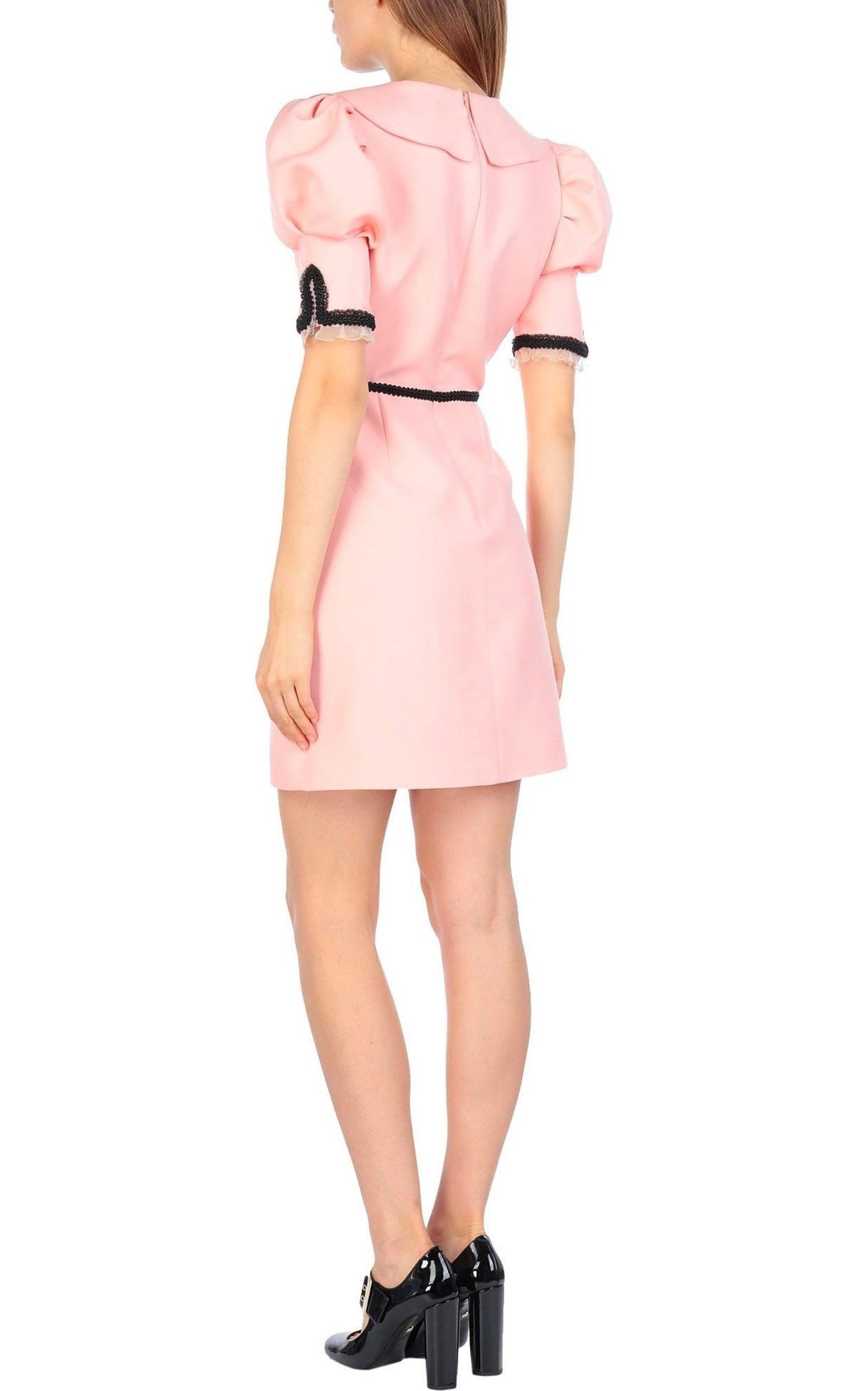 Pink Crepe Silk Wool Cocktail Dress Gucci