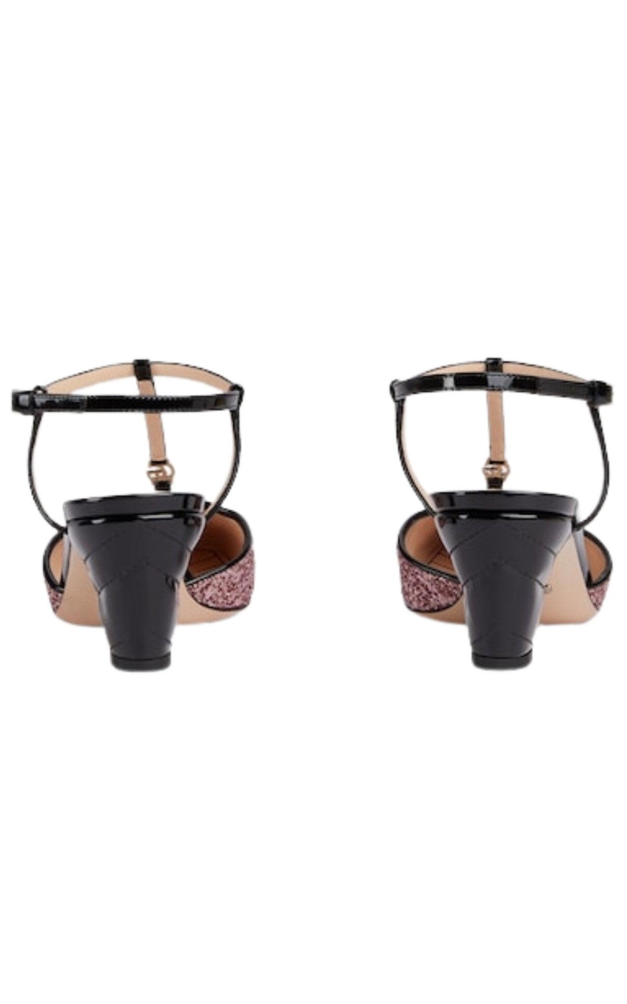 Gucci Pink Glitter Slingback Double G Pumps 55mm - Runway Catalog