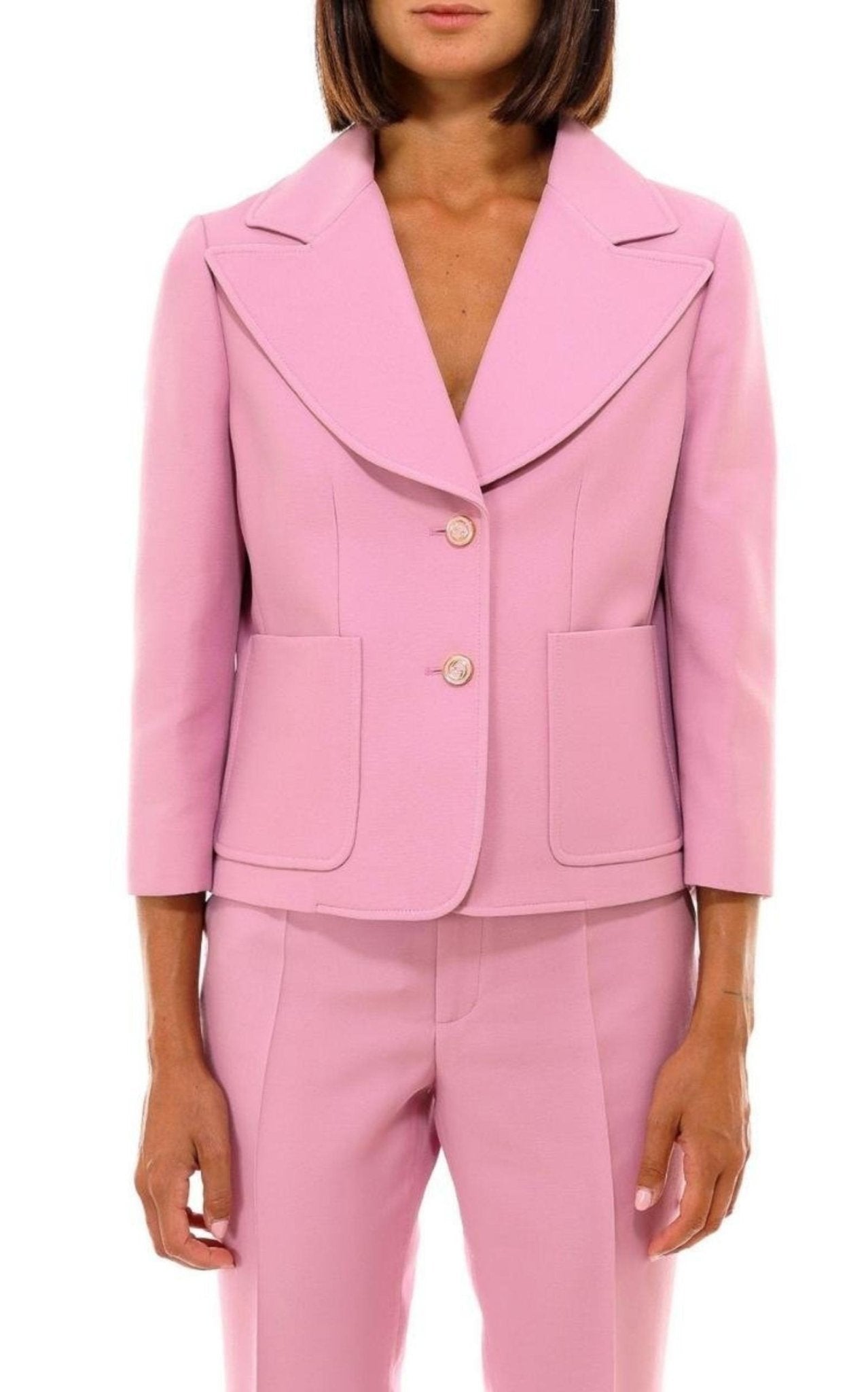 Gucci Pink Silk and Wool Blazer Jacket - Runway Catalog