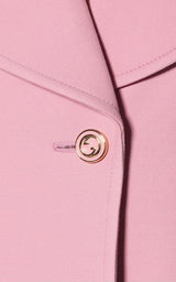 Pink Silk and Wool Blazer Jacket Gucci