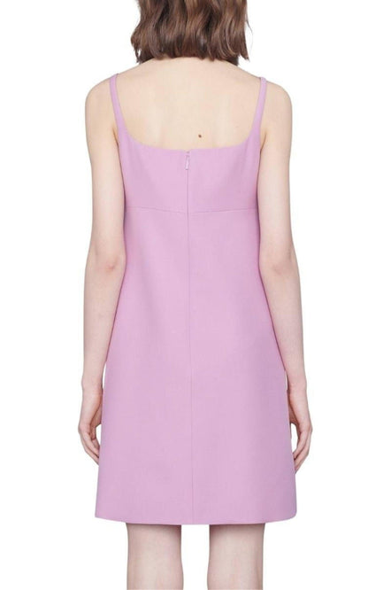 Pink Silk and Wool Cady Crepe Dress Gucci