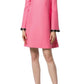 Pink Velvet Trim Dress Gucci